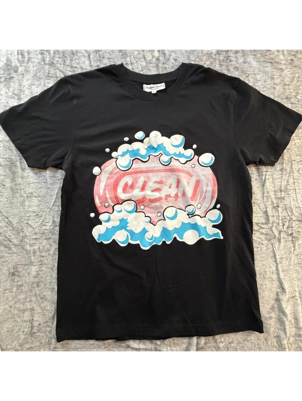 Headgear Classics Men's T-Shirt Black M CLEAN Soap Bubble Graphic Cotton Tee